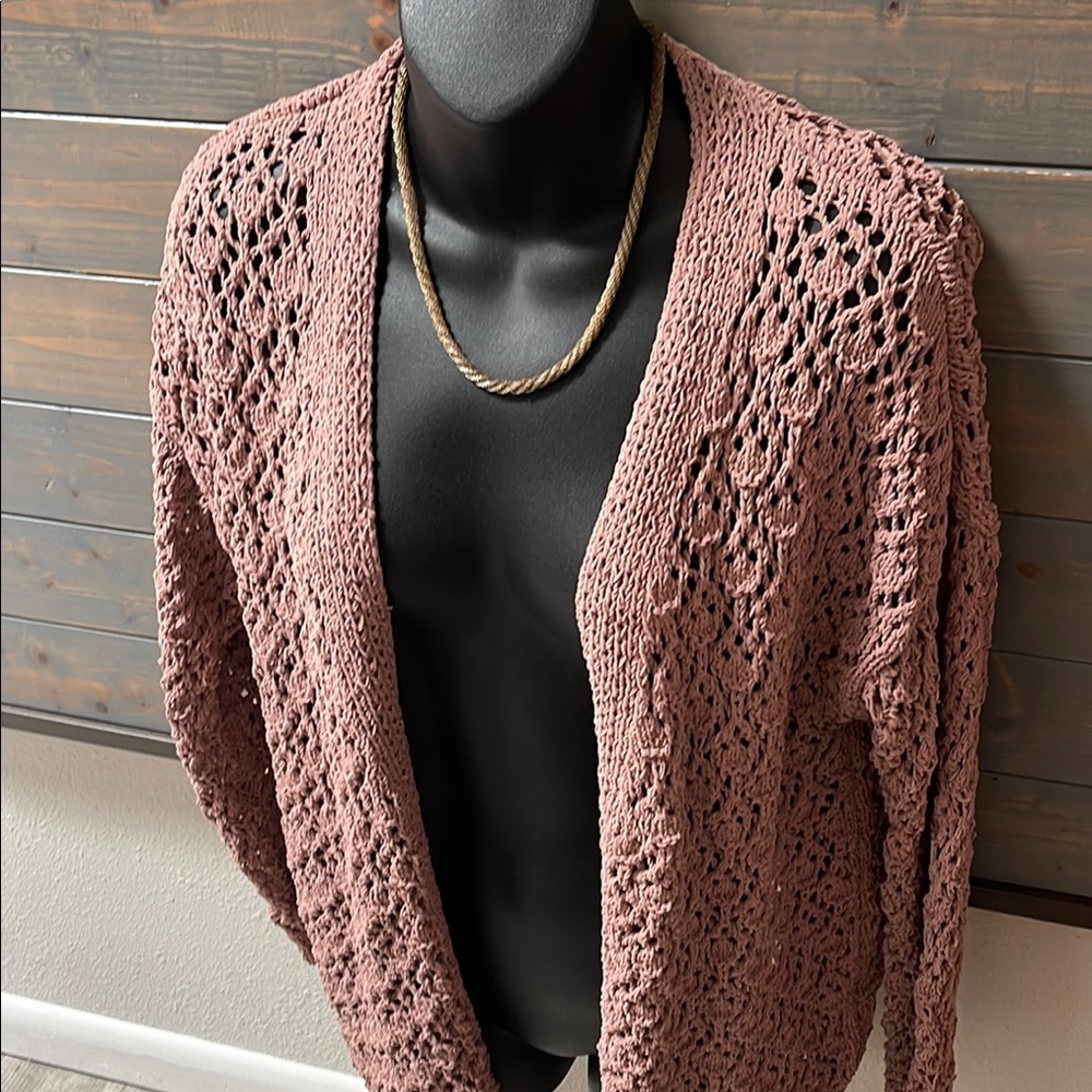 Moon & Madison Taupe Knit Cardigan - Picture 3 of 11